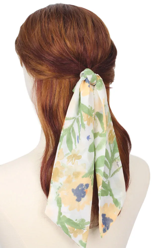 EAH2063 Flower Print Hair Scarf (12PCS)