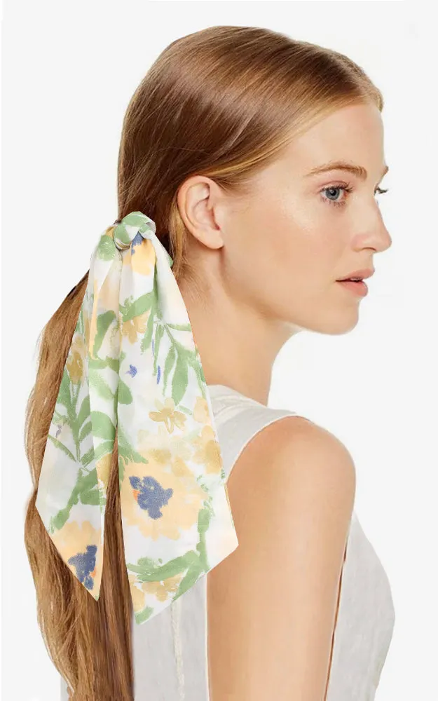 EAH2063 Flower Print Hair Scarf (12PCS)