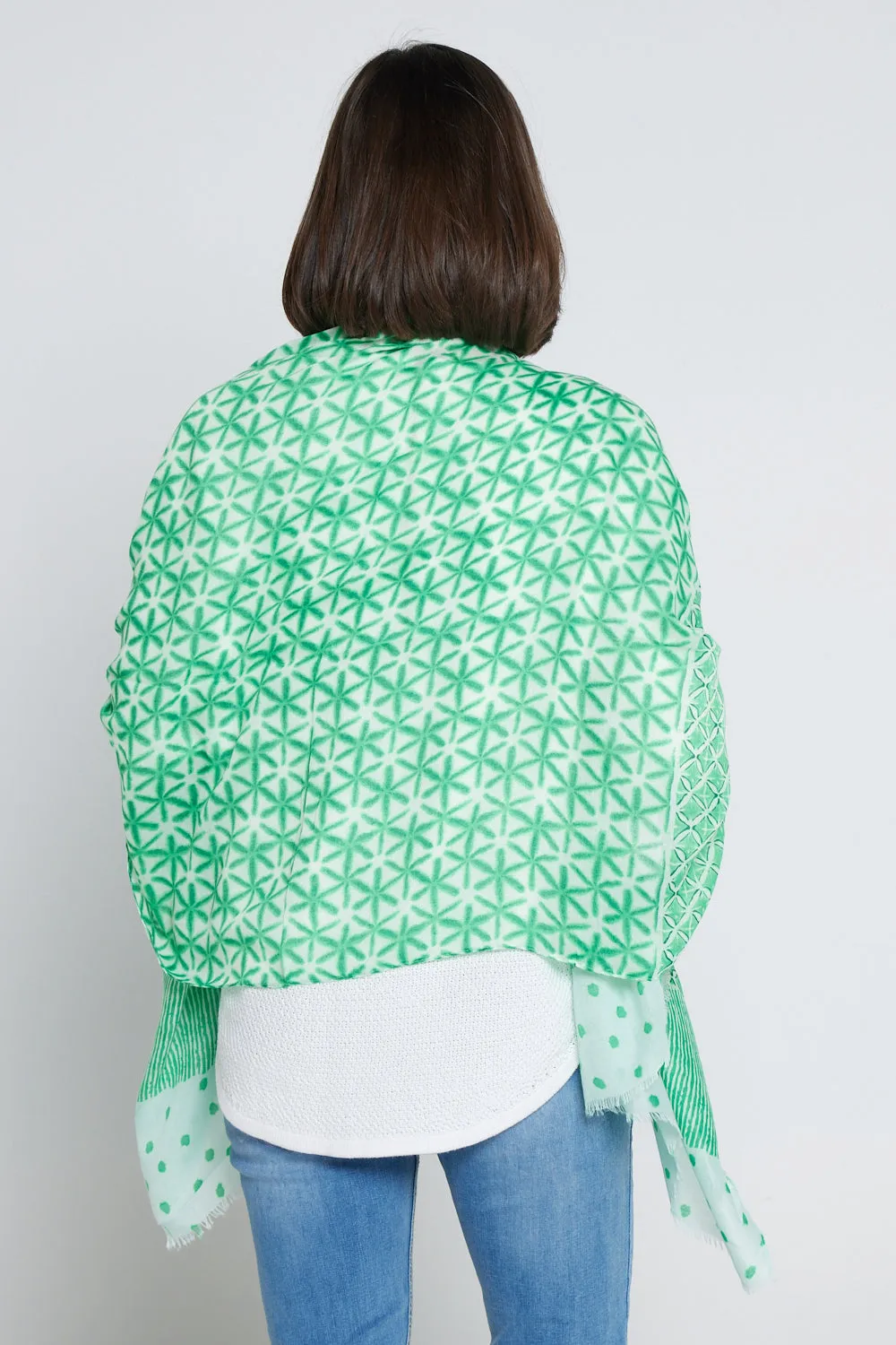 Evannah Wrap - Green Spot/Stripe