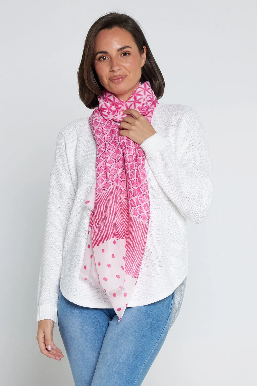 Evannah Wrap - Pink Spot/Stripe