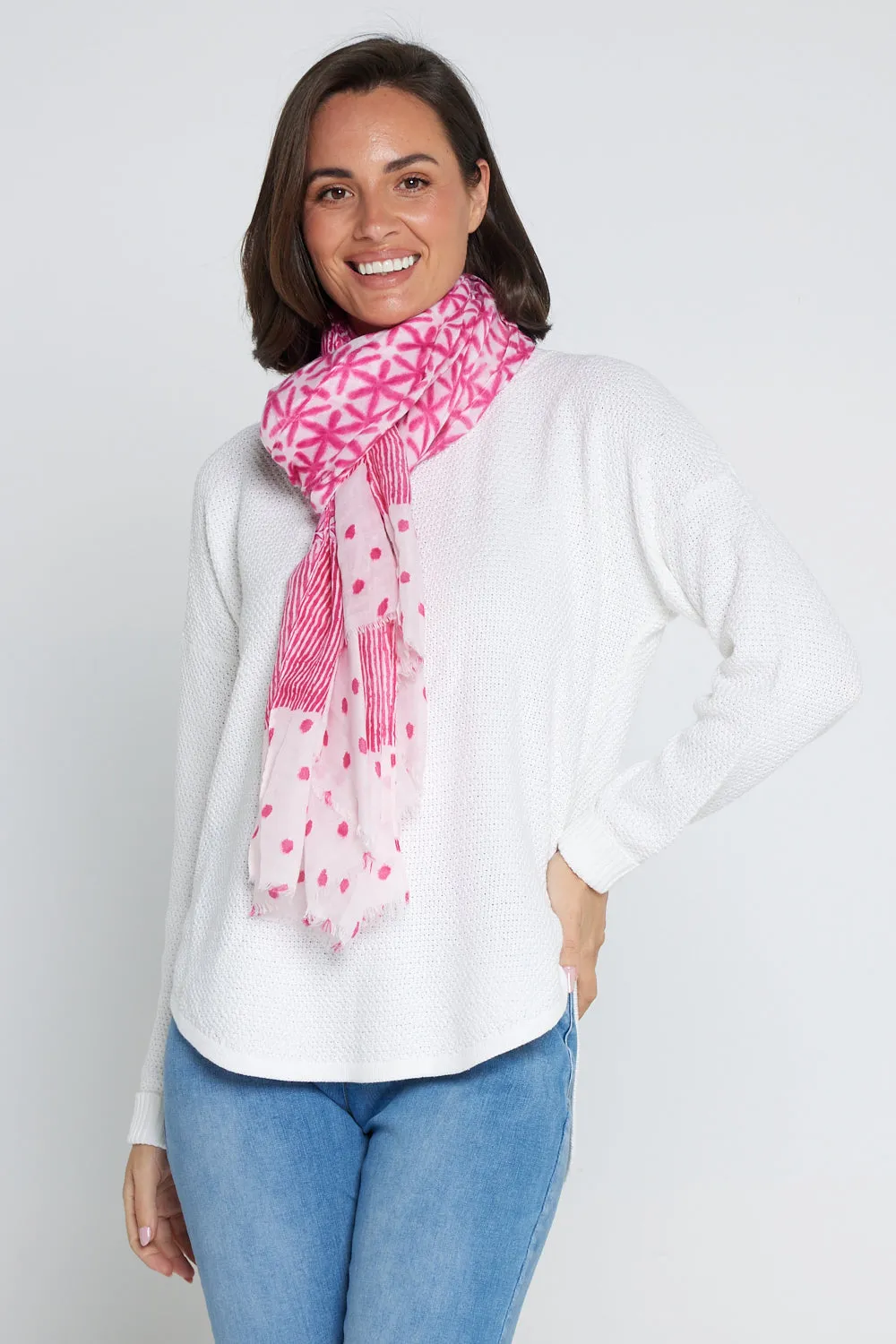 Evannah Wrap - Pink Spot/Stripe