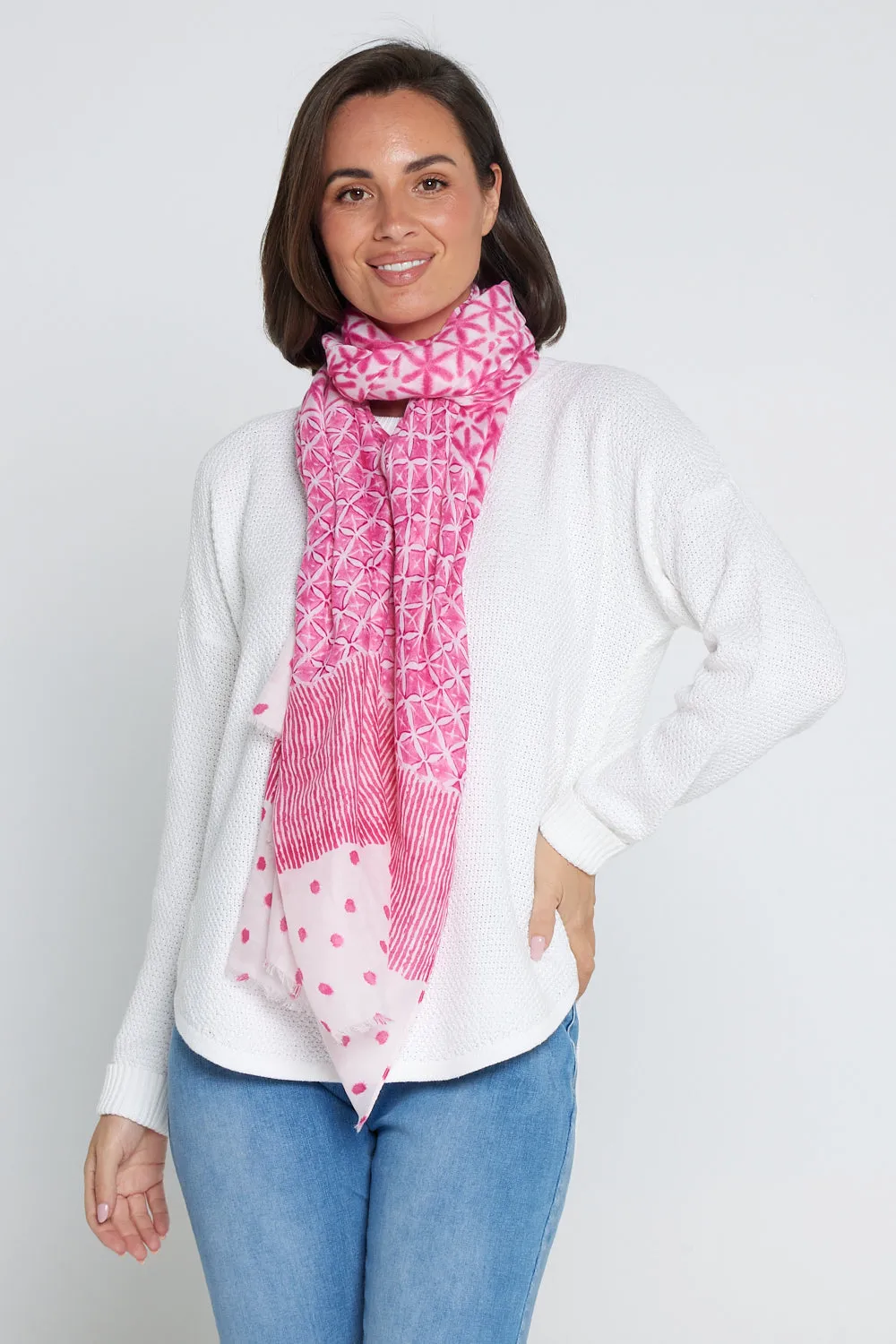 Evannah Wrap - Pink Spot/Stripe