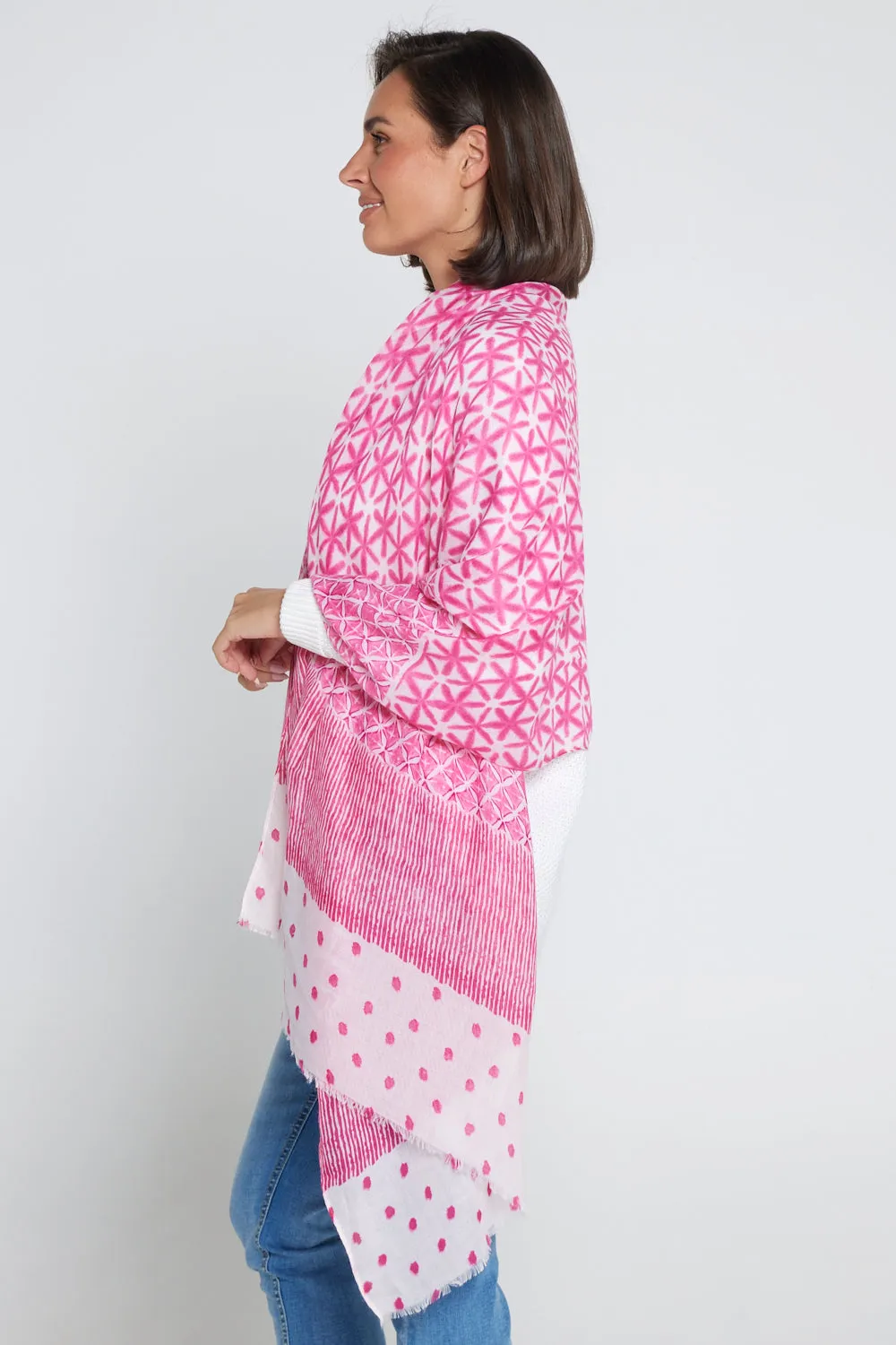 Evannah Wrap - Pink Spot/Stripe