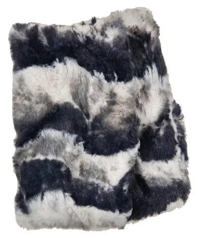 Faux Fur Gift Set - Infinity Scarf, Cuffed Pillbox and Fingerless Gloves in Ocean Mist