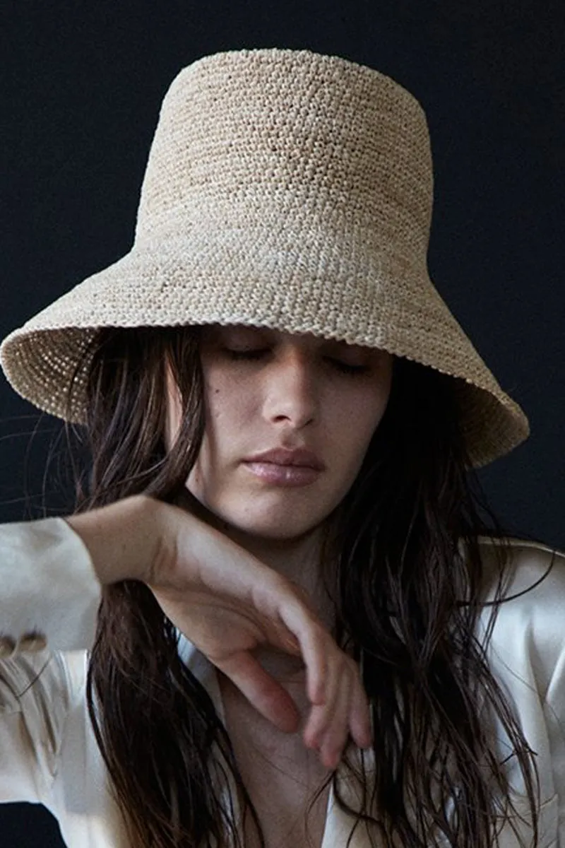 Felix Woven Bucket Hat in Natural