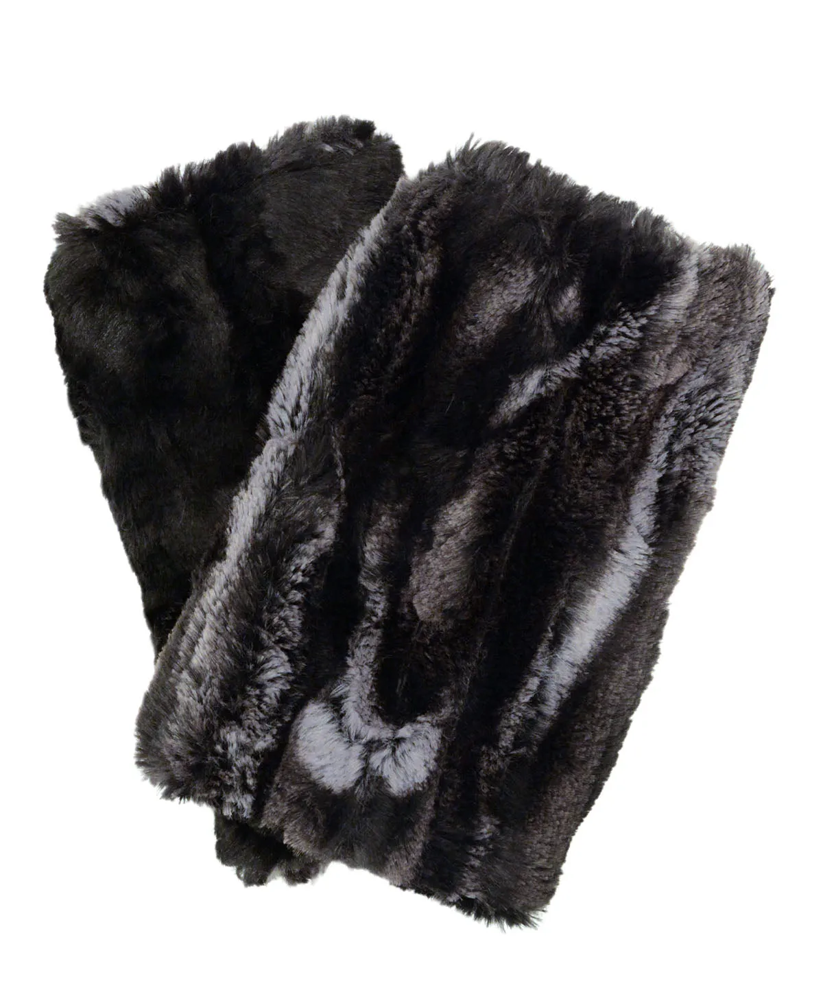 Fingerless Gloves in Marble Dune Faux Furs - Reversible Too