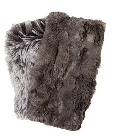 Fingerless / Texting Gloves, Reversible - Fox Faux Fur