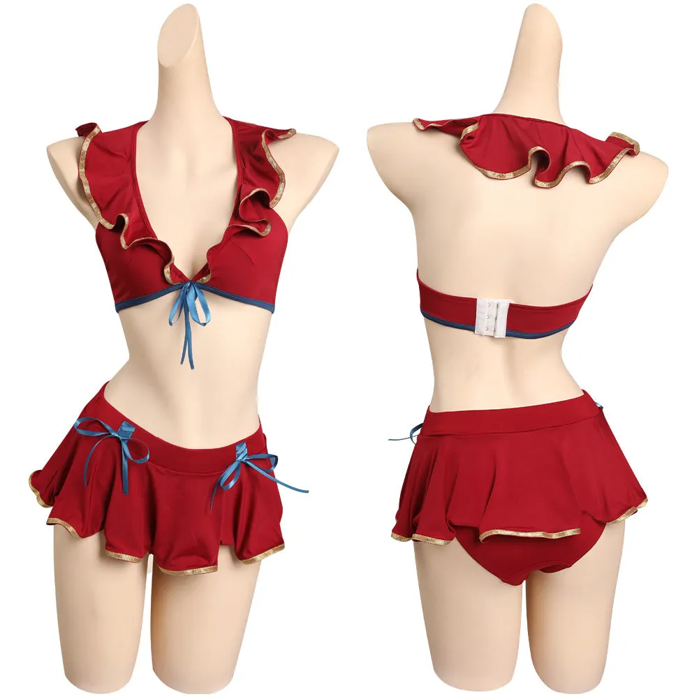 Fire Emblem Micaiah Cosplay Costume Bikini Top Skirt Swimsuit Outfits Halloween Carnival Suit