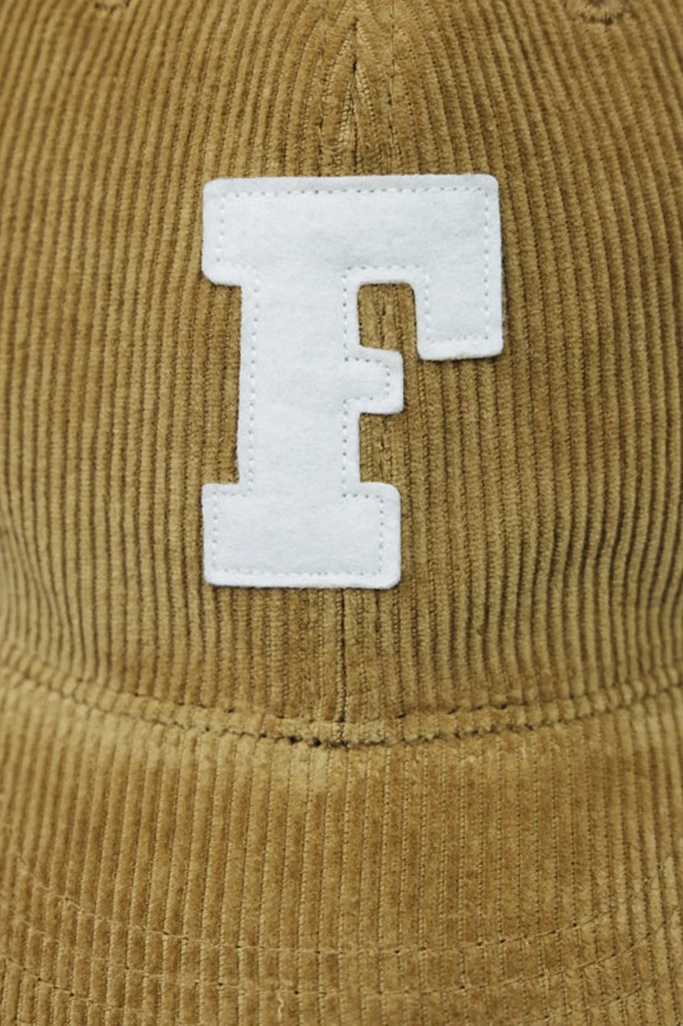 Fullcount 6 Panel Cords Baseball Cap 'F' Patch - Camel