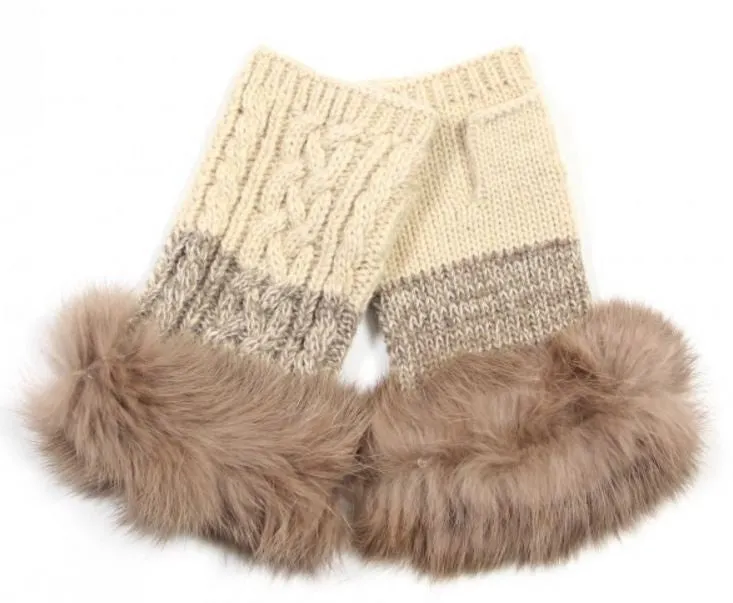 Fur Fingerless Gloves