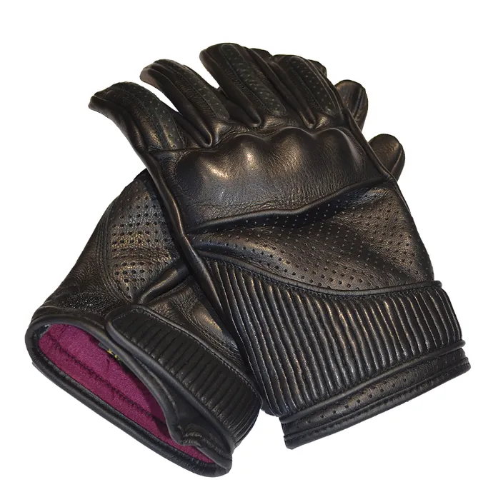 Goldtop England - Silk Lined Viceroy Gloves - Black