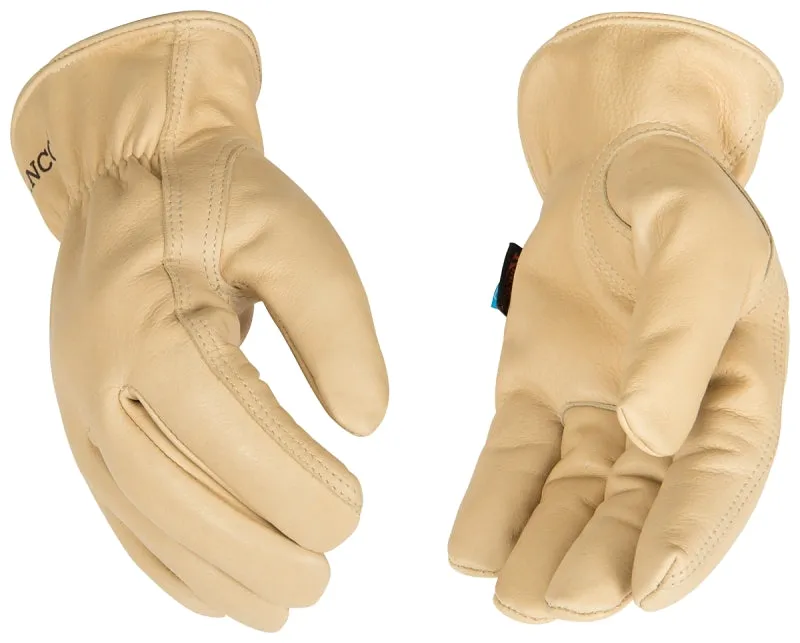 Hydroflector 398HKP-L Gloves, Men's, L, Keystone Thumb, Easy-On Cuff, Cowhide Leather, Tan :PR: QUANTITY: 1