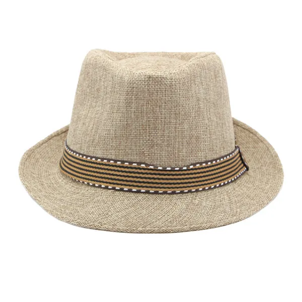 Khaki British Jazz Straw Hat 卡其色英倫爵士草編帽 KCHT2395