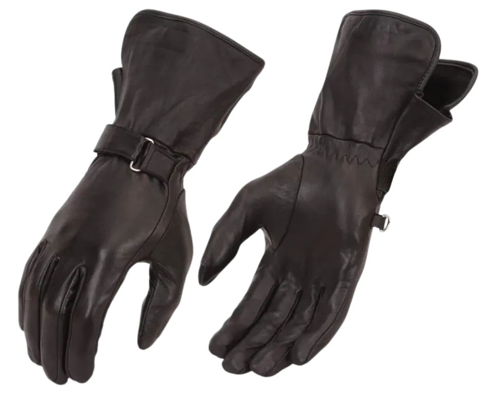 Ladies Leather Guantlet Riding Glove