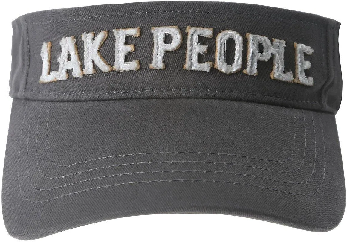 Lake People Dark Gray Adjustable Visor Hat