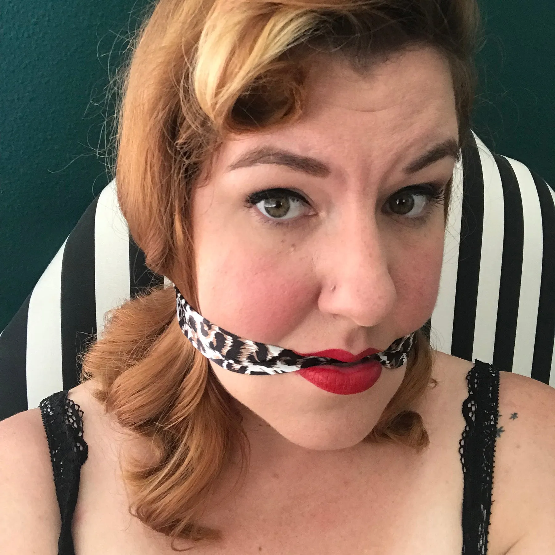 Leopard Cleave Gag Bondage Scarf