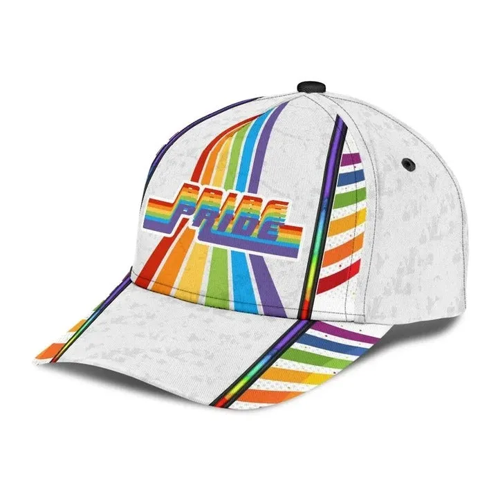 Lesbian Cap, Rainbow Human Beings White Background Lgbt Printing Baseball Cap Hat