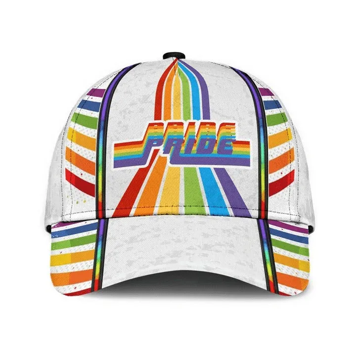 Lesbian Cap, Rainbow Human Beings White Background Lgbt Printing Baseball Cap Hat