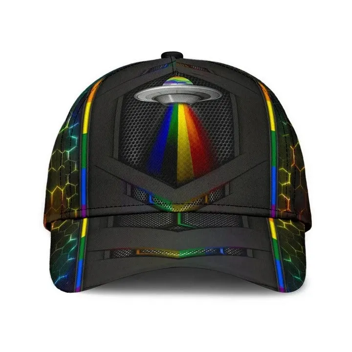 LGBT Cap, Beautiful Lgbt Rainbow Heart Polygon 3D Printing Baseball Cap Hat, Pride Accessories