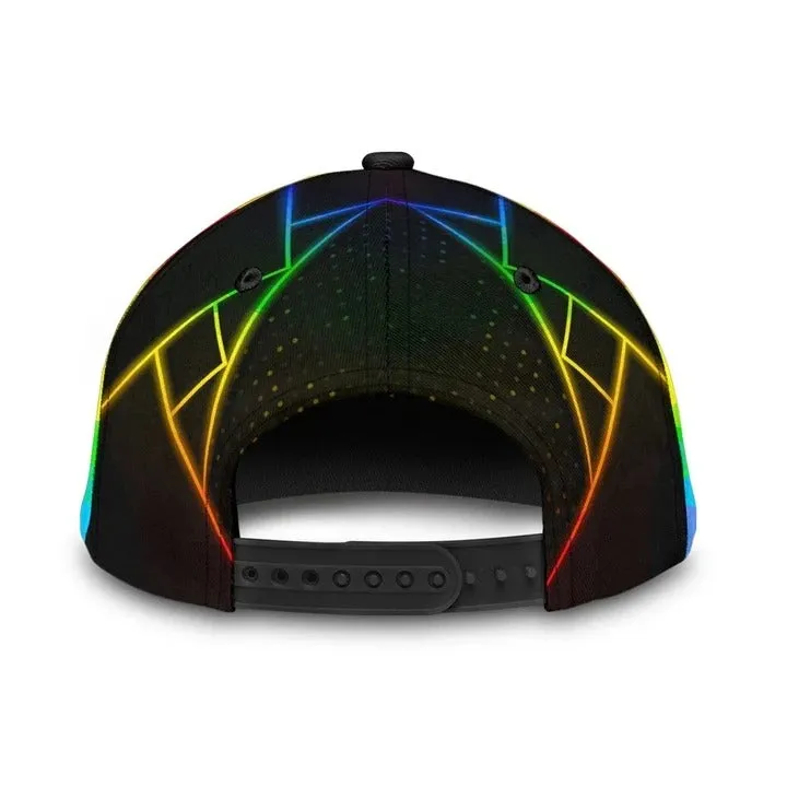 LGBT Cap, Beautiful Lgbt Rainbow Heart Polygon 3D Printing Baseball Cap Hat, Pride Accessories