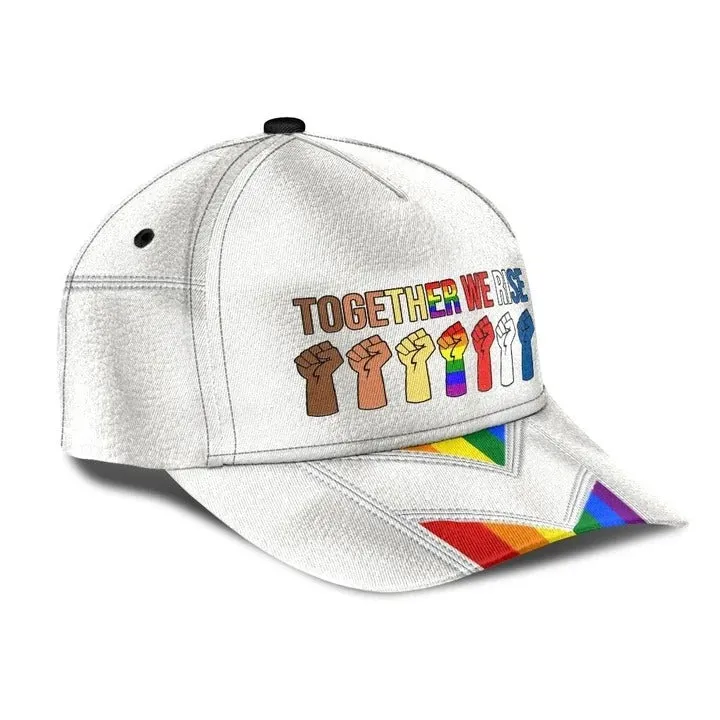 LGBT Cap, Beautiful Lgbt Rainbow Heart Polygon 3D Printing Baseball Cap Hat, Pride Accessories