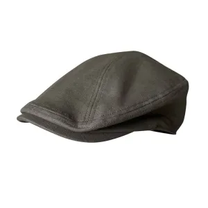 Linen Army Green Breathable Beret Flat Cap