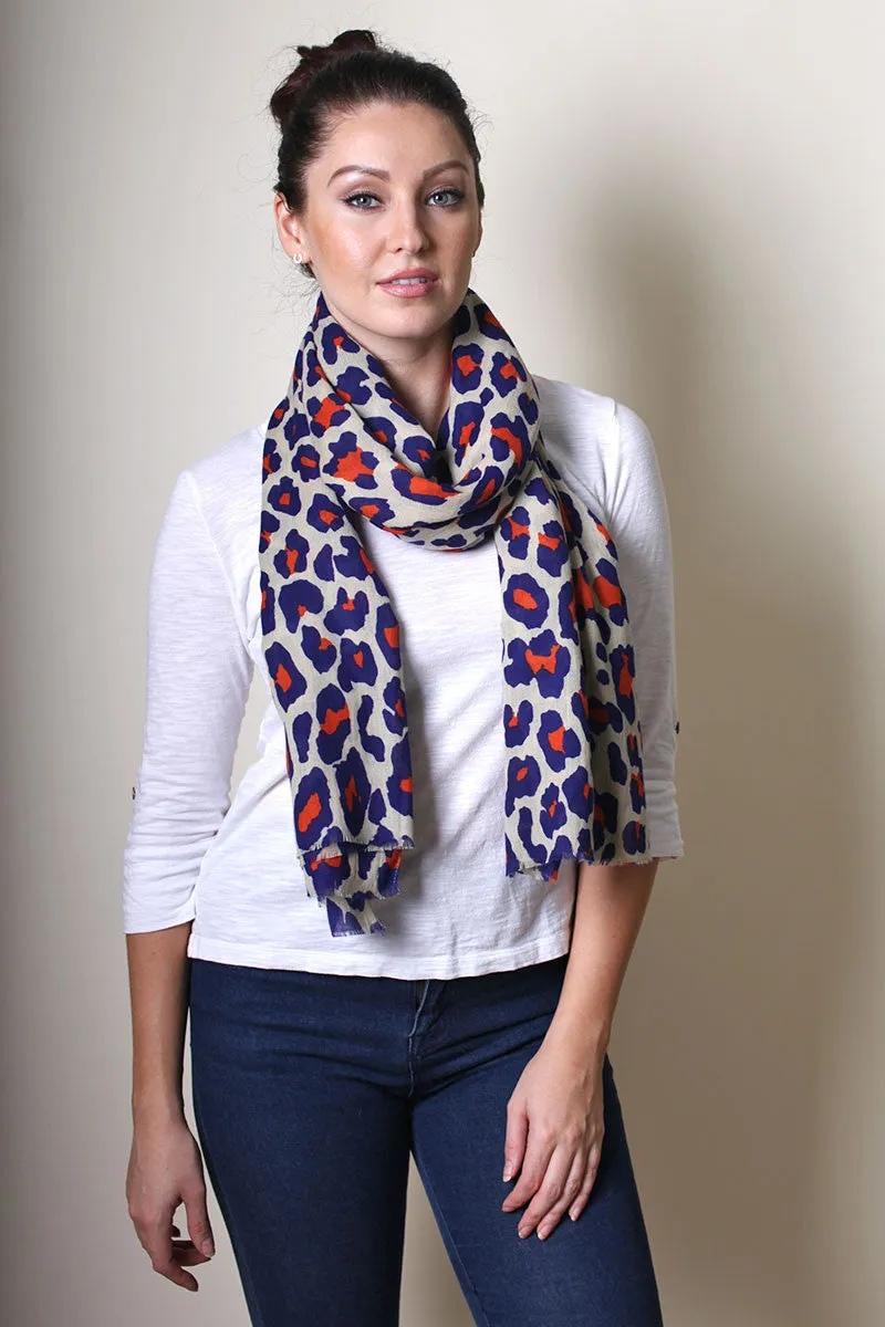 Lucia Leopard Animal Print Scarf