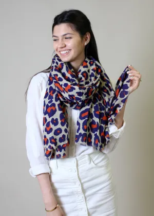 Lucia Leopard Animal Print Scarf