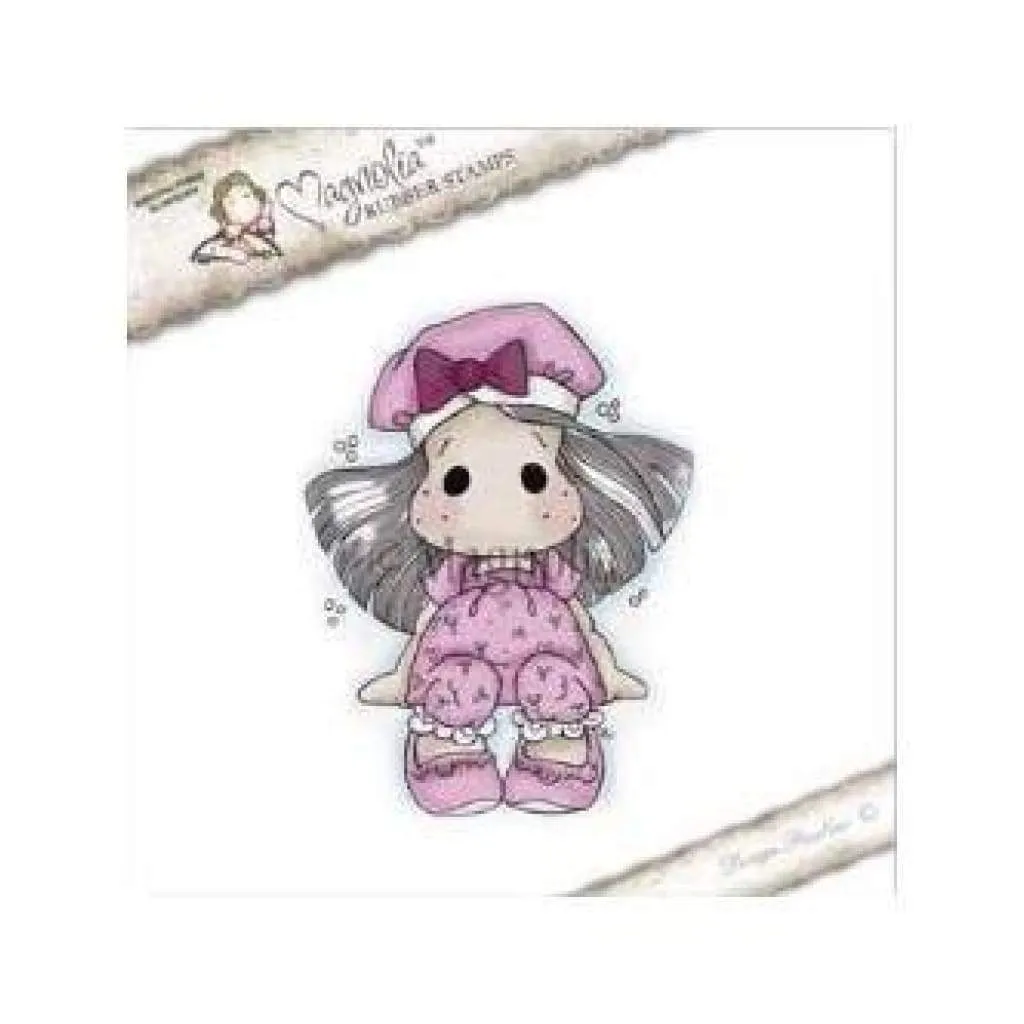 Magnolia  - Sakura Cling Stamp 6 Inchx3 Inch Package Tilda With Bow Beret*