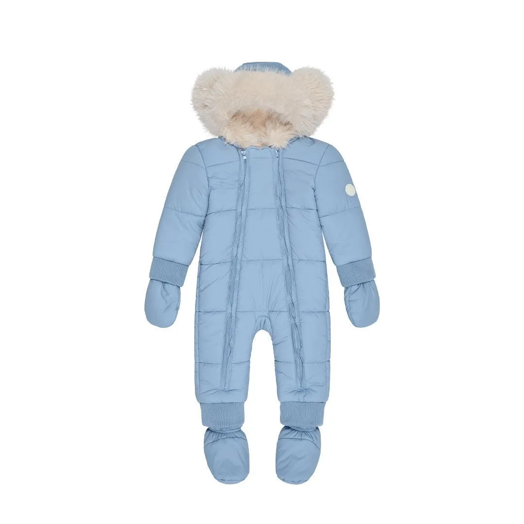 MORI Recycled Waterproof Faux Fur Lined Snowsuit - Blue