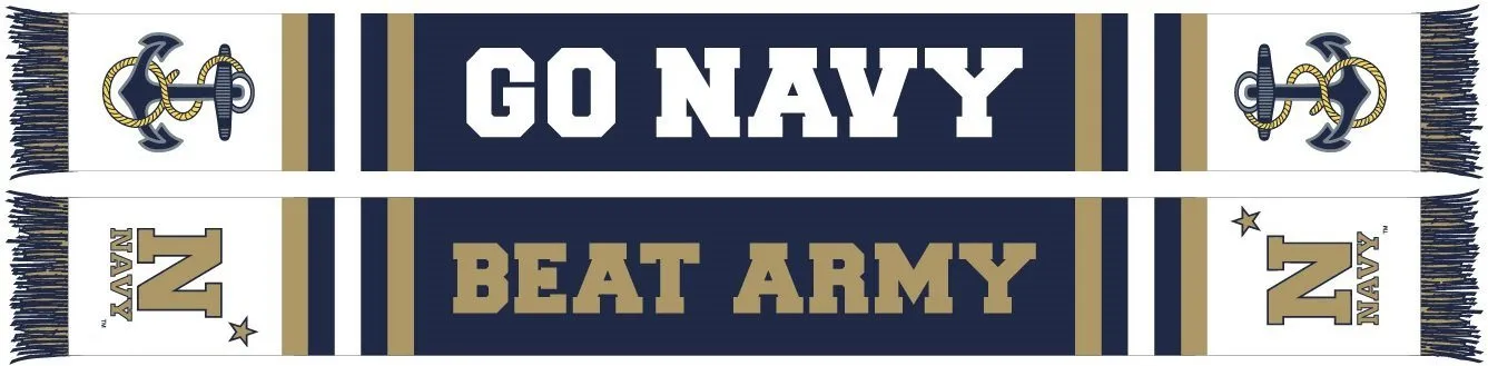 NAVY SCARF -  Go Navy Beat Army!