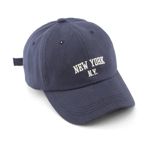 New York Embroidered Navy Blue Adjustable Baseball Cap 紐約刺繡海軍藍可調節棒球帽 KCHT2311c