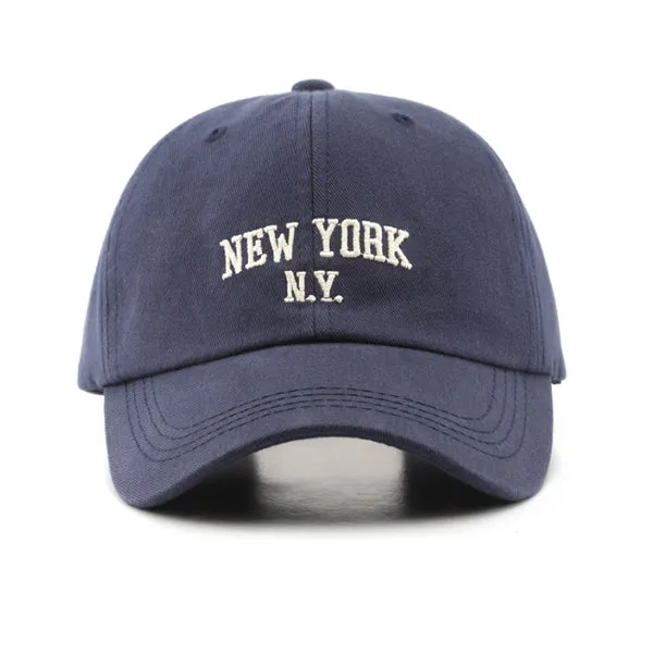 New York Embroidered Navy Blue Adjustable Baseball Cap 紐約刺繡海軍藍可調節棒球帽 KCHT2311c