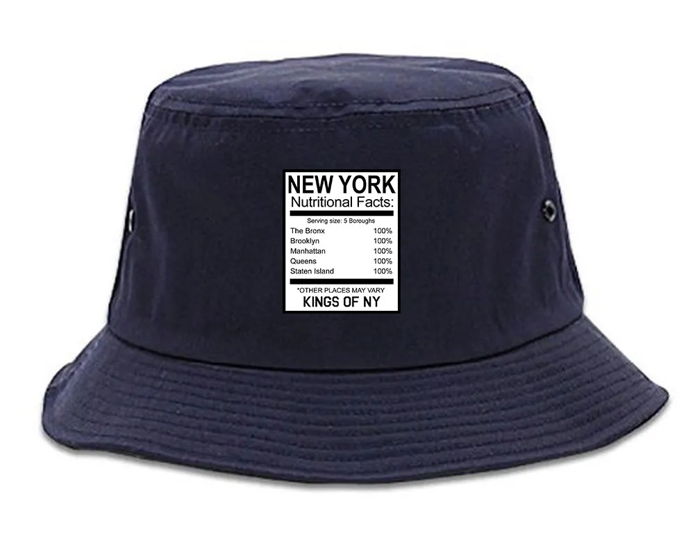 New York Nutritional Facts Bucket Hat