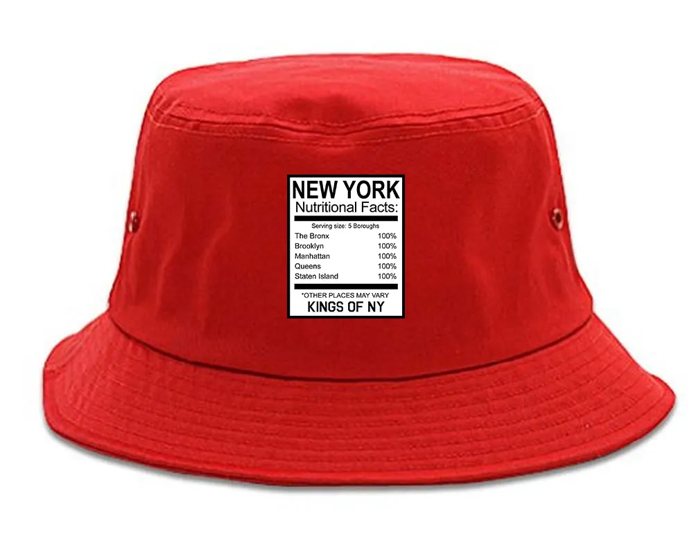 New York Nutritional Facts Bucket Hat