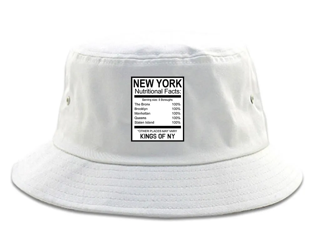 New York Nutritional Facts Bucket Hat