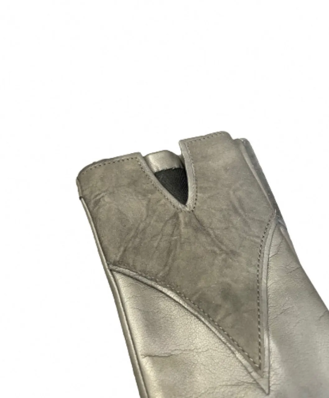 Olivia - Women's Silk Lined Leather and Suede Gloves