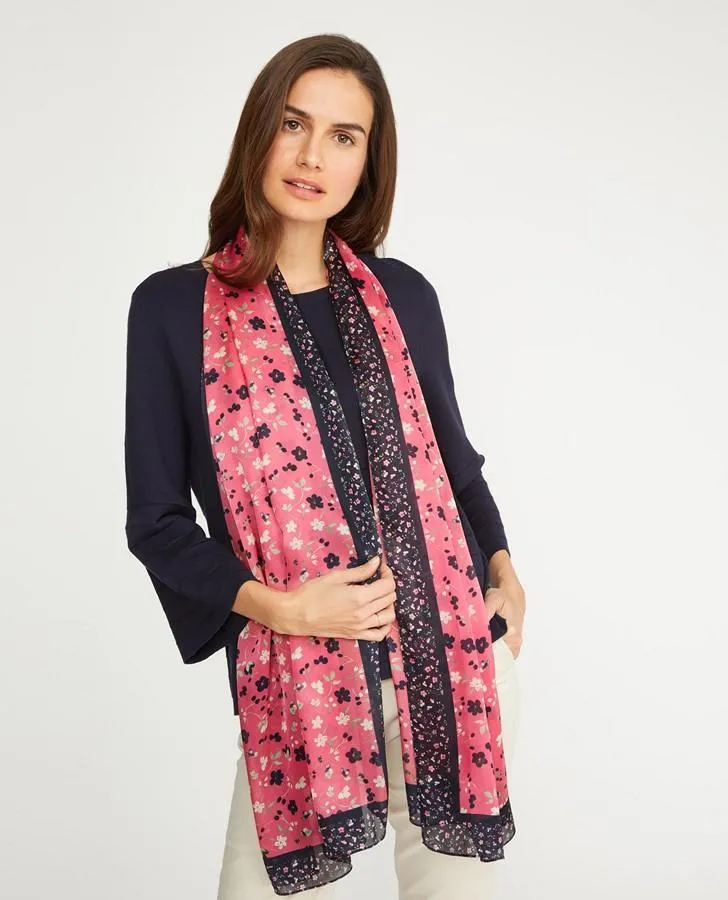 Painted Floral Soft Scarf