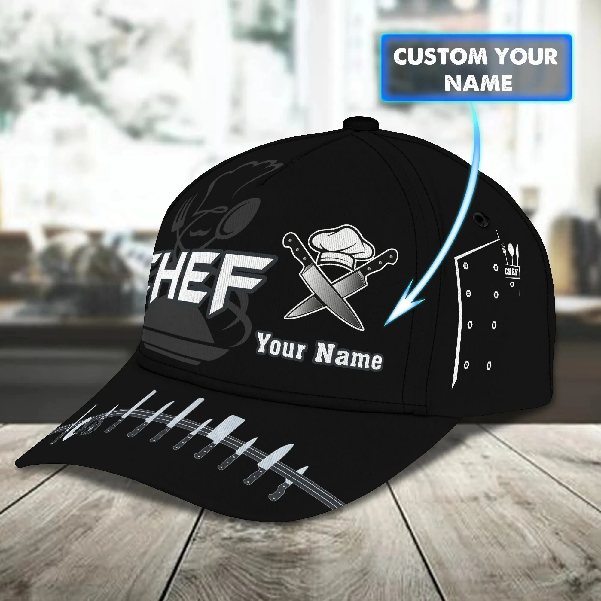 Personalized 3D Full Print Baseball Cap For Chef, Master Chef Classic Cap Hat, Gift For Master Chef