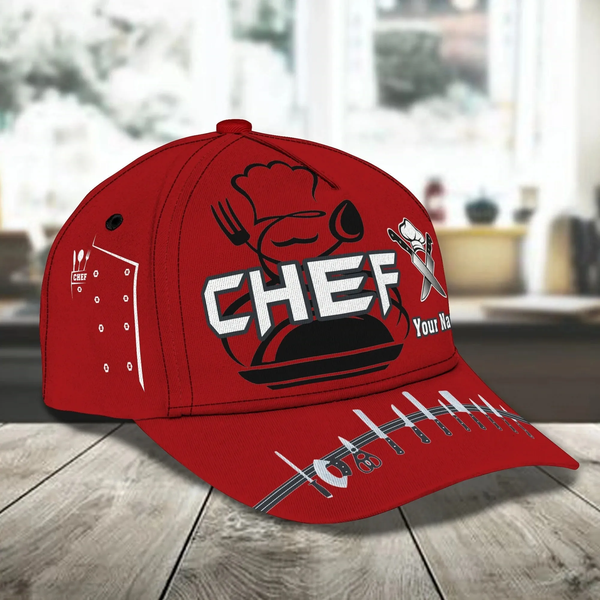 Personalized 3D Full Print Baseball Cap For Chef, Master Chef Classic Cap Hat, Gift For Master Chef