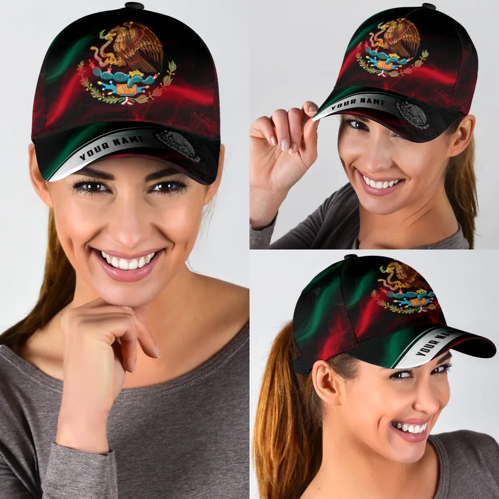 Personalized Mexico Smoke 3D Classic Cap, Baseball Hat For Mexican, Mexico Hat Cap