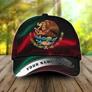 Personalized Mexico Smoke 3D Classic Cap, Baseball Hat For Mexican, Mexico Hat Cap