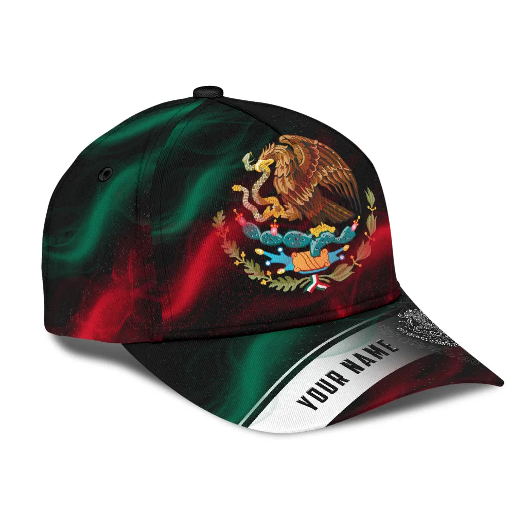 Personalized Mexico Smoke 3D Classic Cap, Baseball Hat For Mexican, Mexico Hat Cap