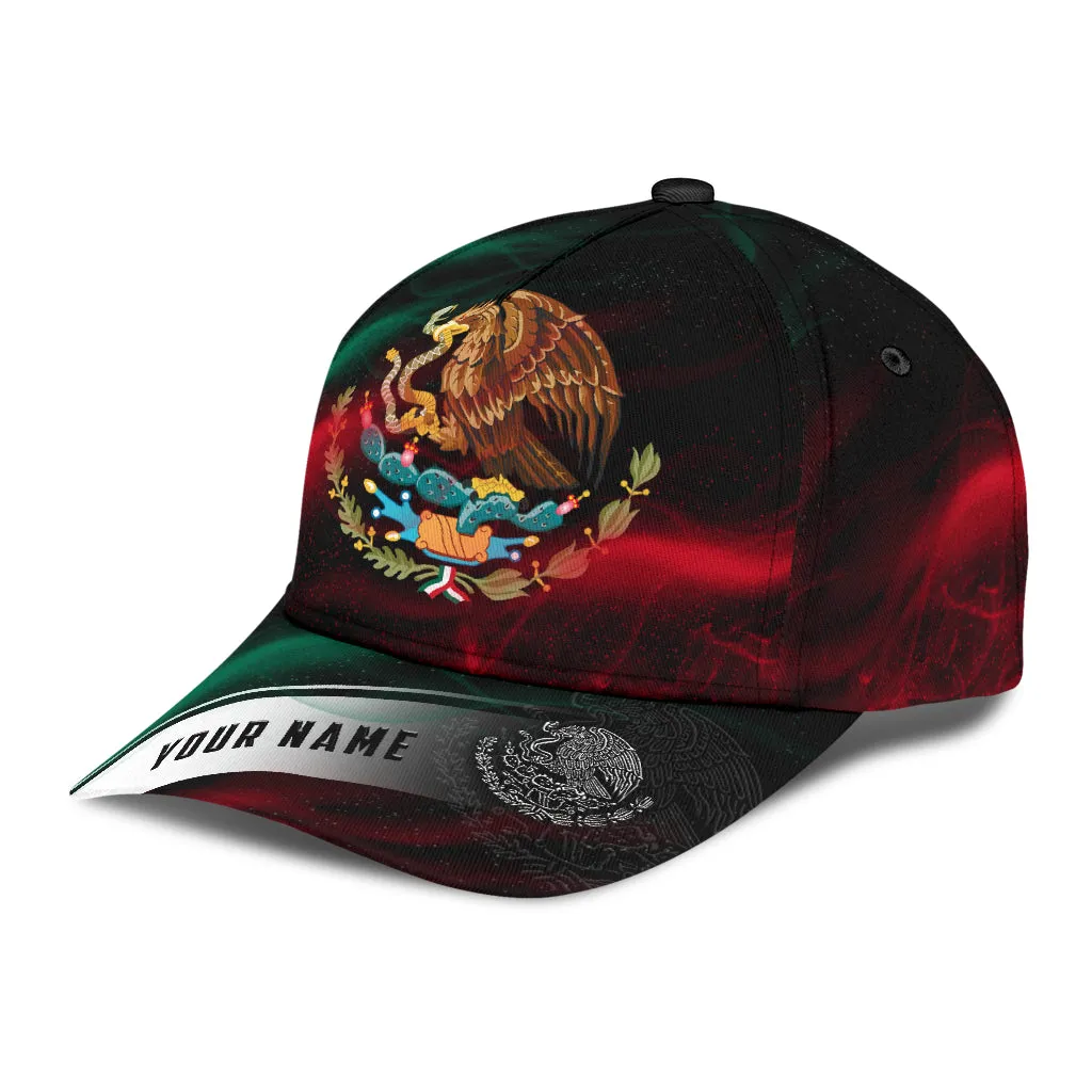 Personalized Mexico Smoke 3D Classic Cap, Baseball Hat For Mexican, Mexico Hat Cap