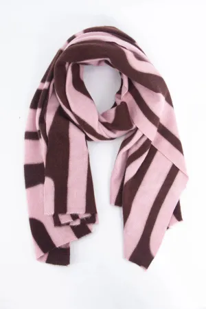 Pink Geometric Blanket Scarf