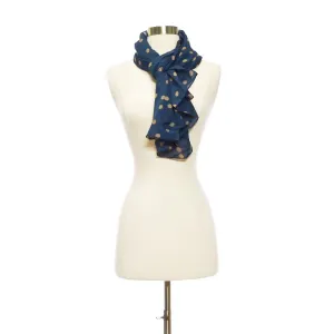 Polka Dot Chiffon Scarf