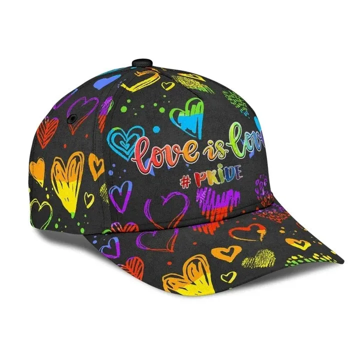 Pride Baseball Cap Love Is Love Freedom Lgbt All Over Print Baseball Cap Hat Lgbt Accessories