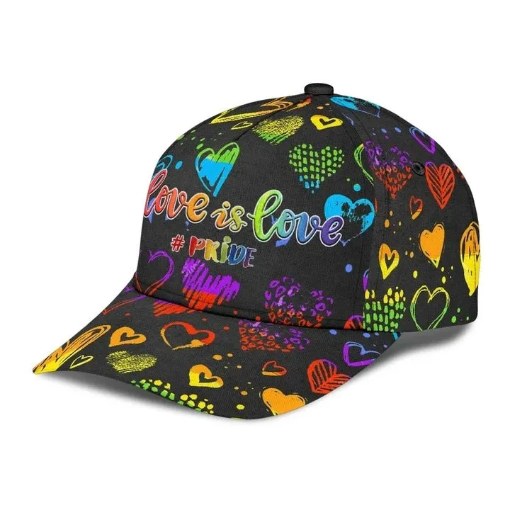 Pride Baseball Cap Love Is Love Freedom Lgbt All Over Print Baseball Cap Hat Lgbt Accessories