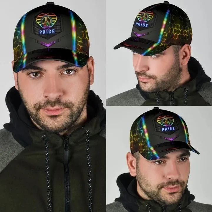 Pride Baseball Cap Peace Hope Love Pride LGBT 3D Printed Baseball Cap Hat, Pride Gifts