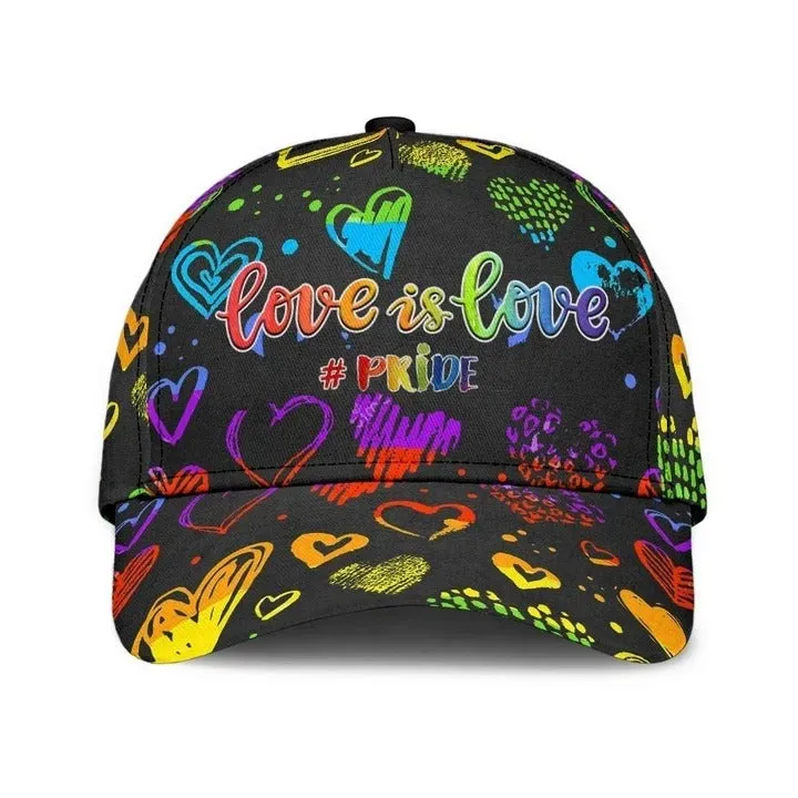 Pride Baseball Cap Peace Hope Love Pride LGBT 3D Printed Baseball Cap Hat, Pride Gifts